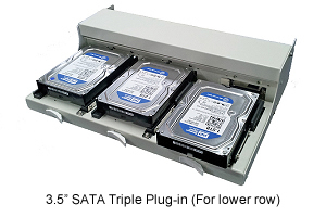 3.5" SATA Triple Plug-in (For lower row)